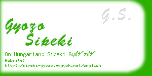 gyozo sipeki business card